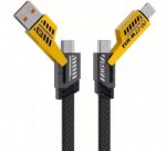 ⁦•        كابل شاحن USB متعدد 15 سم، شحن سريع 65 واط 3 في 1  (Lightning, Type-C & Micro USB)⁩ - الصورة ⁦5⁩
