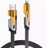 ⁦•        كابل شاحن USB متعدد 15 سم، شحن سريع 65 واط 3 في 1  (Lightning, Type-C & Micro USB)⁩ - الصورة ⁦4⁩