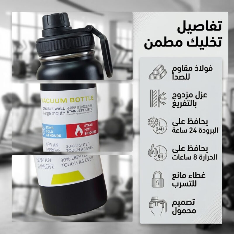 زجاجة الجيم الرياضية المعزولة - حافظ على مشروباتك في أفضل حال! - 3