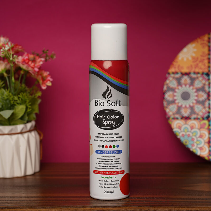 سبراي صبغة الشعر المؤقت Bio Soft - لون أحمر جذاب - 2