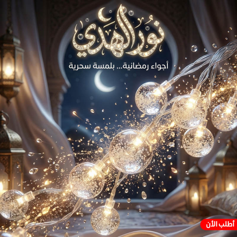 فرع نور رمضان فقاعات - لمسة سحرية لمنزلك - 1