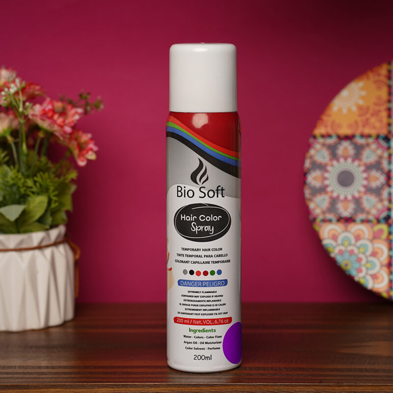 سبراي صبغة الشعر المؤقت Bio Soft - لون أحمر جريء وجميل - 2