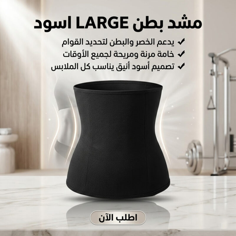 احصل على مشد بطن LARGE الأسود بخصم 50% – شكلك أنحف وثقتك أعلى! - 2
