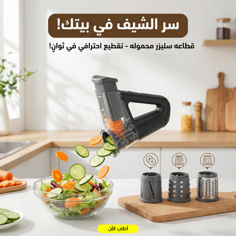 قطاعه سليزر محمولة – أسرع وسيلة لتقطيع الخضار بسهولة! - 1